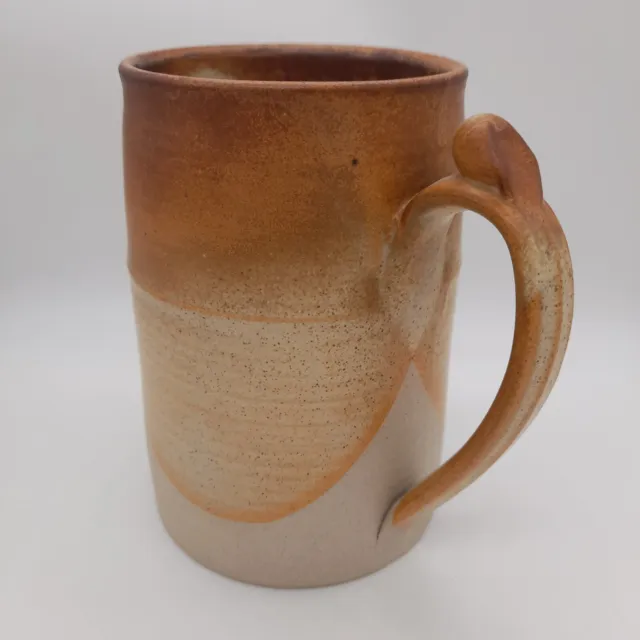 Studio Pottery  Mug  Tankard ,With Thumb Rest Handle. Hand Potted On Wheel