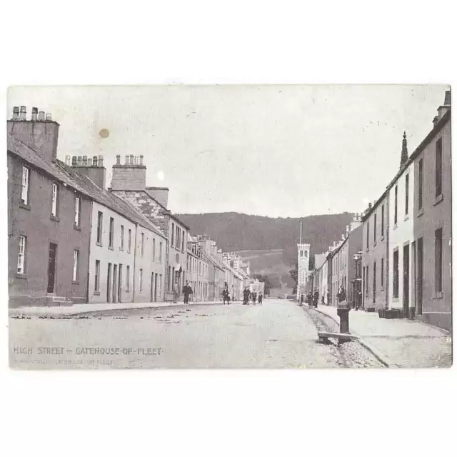 GATEHOUSE OF FLEET High Street Postcard, Postmark Gatehouse 1905