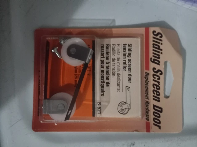 New Prime Line B521 Sliding Screen Door Spring Tension Roller 1” Nylon Wheel x2