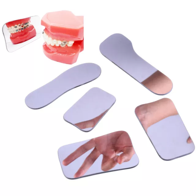 5 Pcs Dental Ortho Intra Oral Photography Mirrors Glass Reflector Mouth Mirror