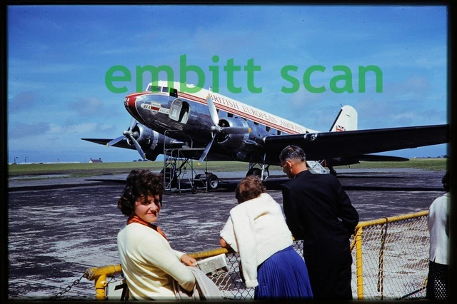 Original Slide, BEA British European Airways Douglas DC-3 (G-AMDZ), 1950s
