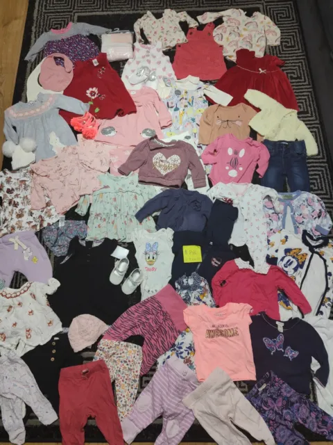 #B16💜 Huge Bundle Of Baby Girl Clothes 0-3-6months NEXT GEORGE J.LEWIS DISNEY