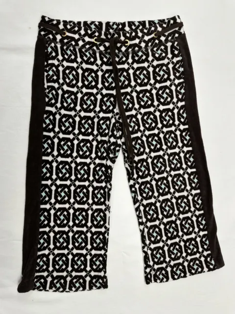 JUICY COUTURE Girls Patterned Cropped Joggers Tracksuit Pants Age 8 NEW