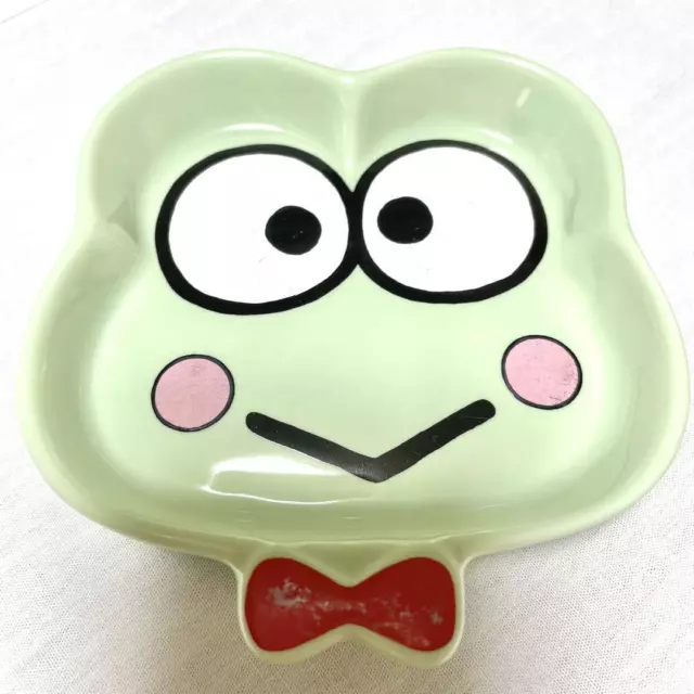 Sanrio Kerokero Keroppi Plate Small Ceramic Pottery Vintage from japan