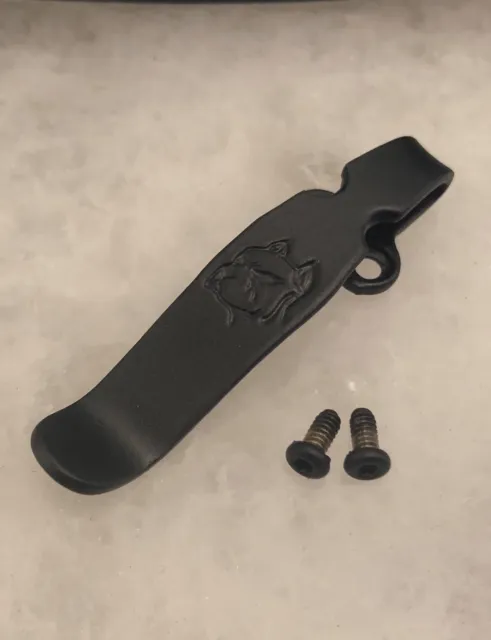 Black Titanium Deep Pocket Clip For Spyderco Paramilitary 2 Para 3 G10 Knife