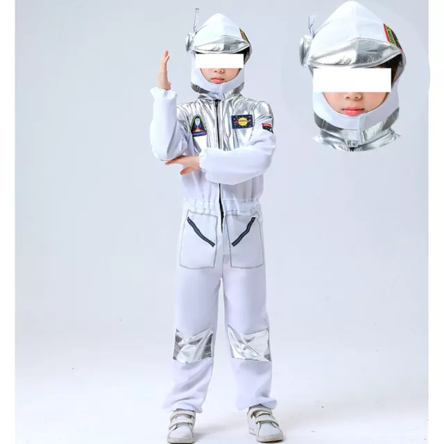 Kids Astronaut Jumpsuit Gift Space Age 3-10 Cosplay Birthday Astronaut Uniform