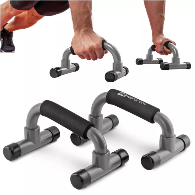 Liegestützgriffe Push up Stand Bar Krafttraining Sportgriffe Fitness - Grau