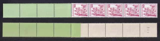 Bund 916 RE 5+4 grün planatol Burgen+Schlösser 50 Pf postfrisch alte Fluoreszenz