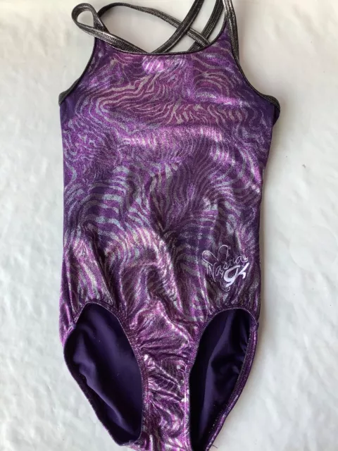 GK Elite  Gymnastics Leotard - Shiny Purple   Adult Small