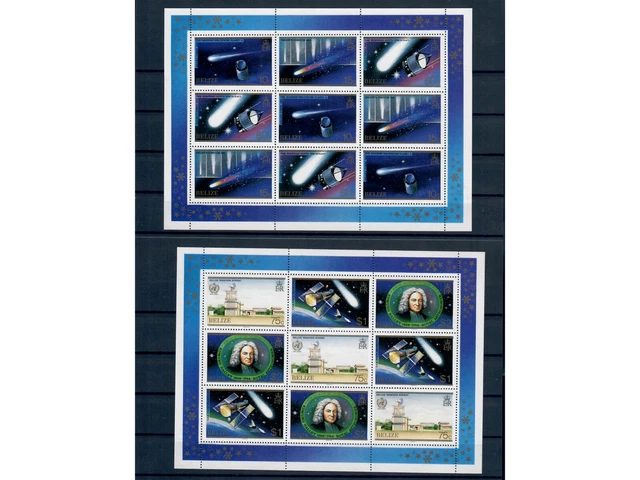 Belize, MiNr. 873-878 2 KB, Block 79  **, postfrisch, Halleyscher Komet