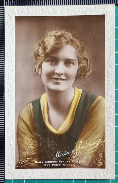 Ancienne Carte Postale Miriam Sabbage 1ST Prix Beauté Concours Quotidien Miroir