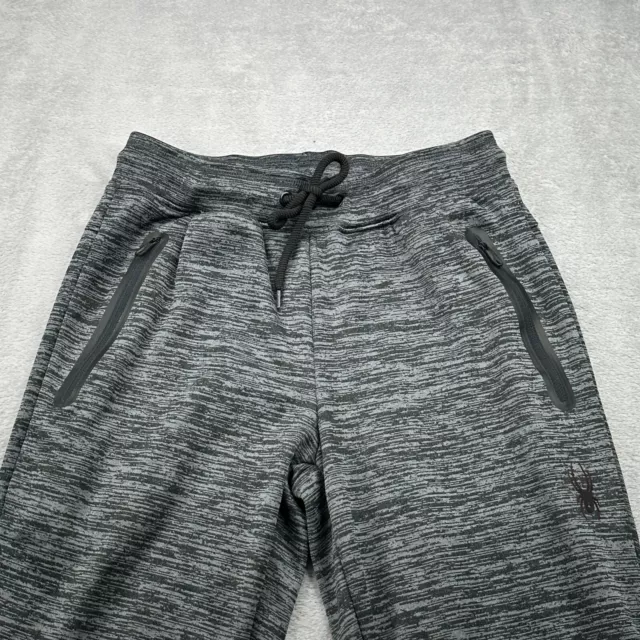 SPYDER ACTIVE JOGGERS Mens Small Gray Tech Zip Pockets Tapered ...