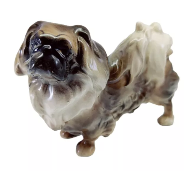 Royal Belvedere Pekingese Porcelain Dog Figurine Circa 1950 REPAIR READ!!!