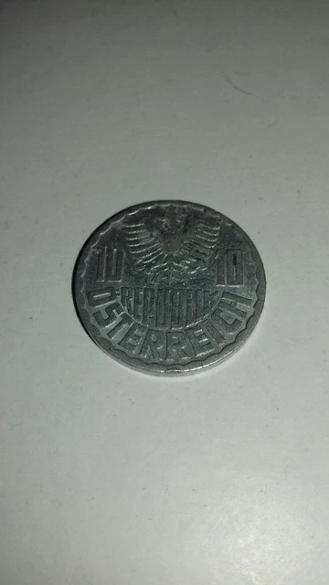 1959 austrian 10 groschen aluminium coin circulated