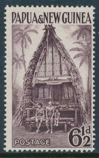1952 PAPUA NEW GUINEA 6½d DULL PURPLE FINE MINT MNH SG7