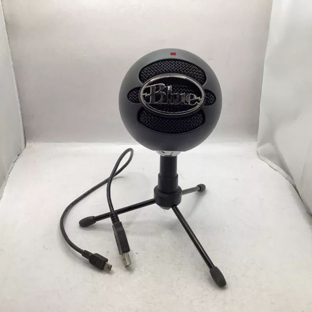 Blue Snowball iCE Black USB Condenser Microphone (Working) W/ Cord (O) S#519