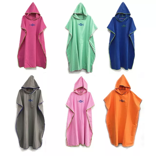 Bathrobe Adult Changing Robe Towel Bath Hooded Quick Dry Beach Towel Poncho ◁