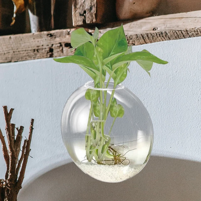 Creativo appeso palla di vetro fiore vaso di vetro idroponica vaso di piante terrario contenore fornure da giardino decorazione della casa del parto  15