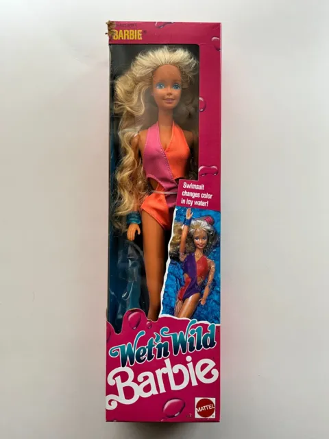 Vintage 1989 Wet 'N Wild Barbie Doll #4103 NRFB Color Changing Swimsuit 