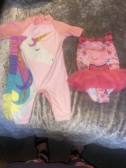 Pacchetto costume da bagno bambina età 2-3 peppa pig