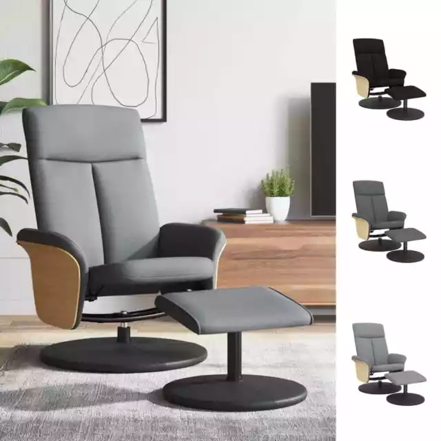 Fauteuil Inclinable avec Repose-pied Chaise Siège Salle de Séjour Tissu