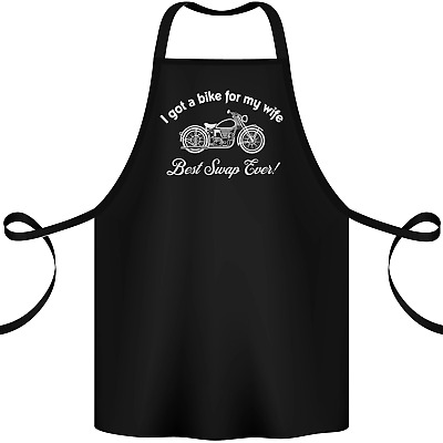 Bike for My Wife Best Swap Ever Motorcycle Cotton Apron 100% Organic