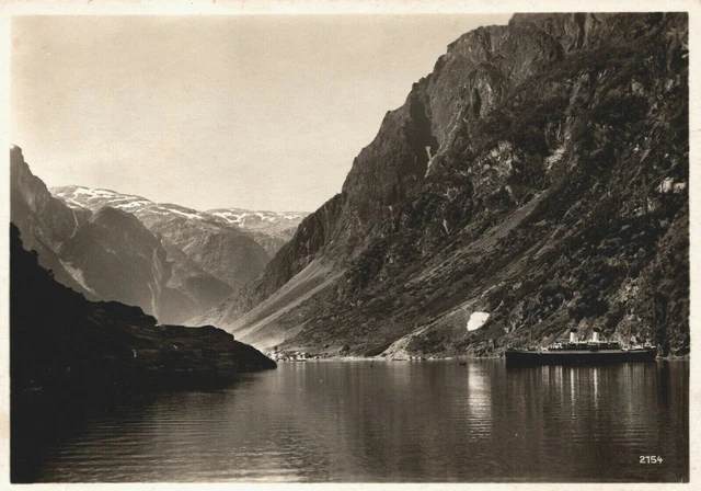 Norway Naeroyfjord Nærøyfjord Vintage RPPC BS17