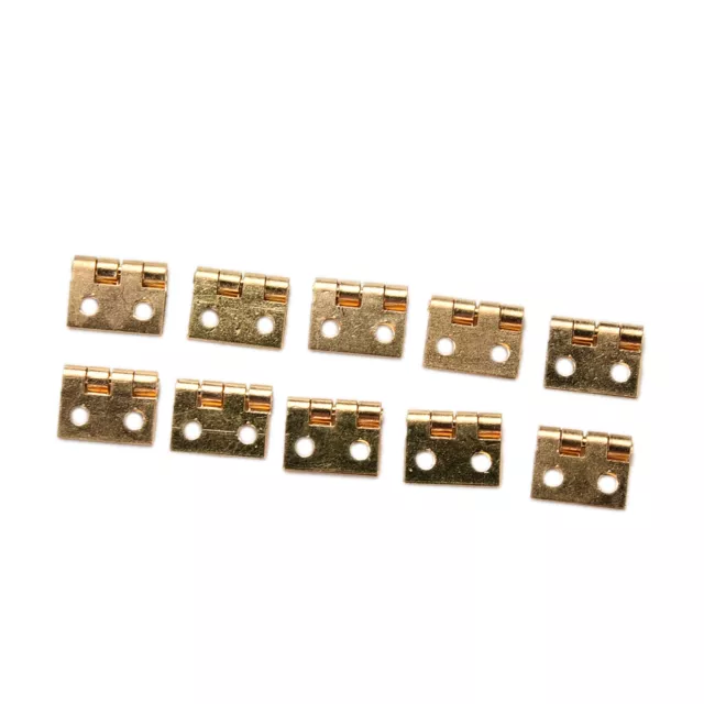 10x Mini Small Metal Hinge for 1/12 House Miniature Cabinet FurniturH-H1 3