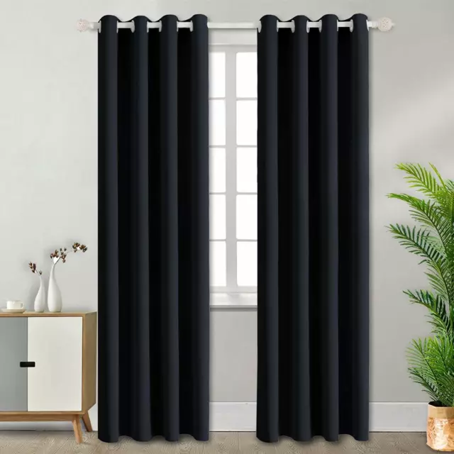 New 2 Piece Eyelet Door Curtain Set 7 Feet x 4 Feet