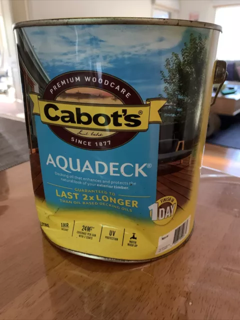 CABOTS 4 LITRE AQUADECK DECKING OIL WATER-BASE NATURAL-CLEAR  colour