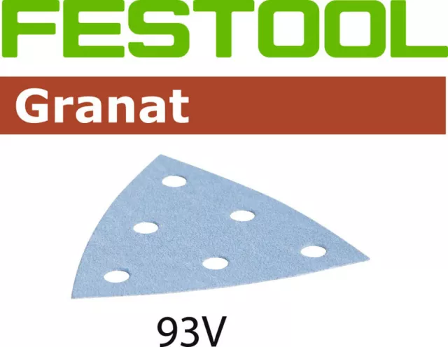 Festool 1Pkg. Garnet V93 Feuilles Abrasives Scratch 6 Trou P40-P400 pour Par Ro