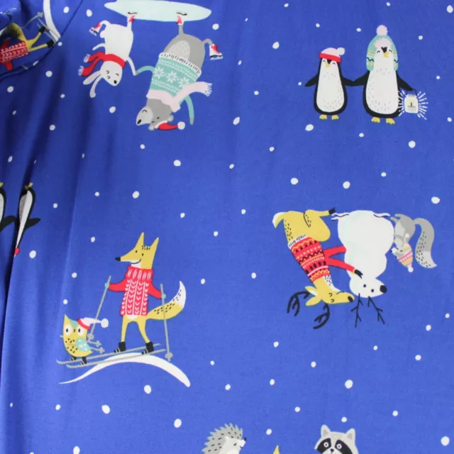 Secret Treasures Sleepwear 2 Piece PJ Set Size S (4-6) Holiday Winter Blue 3