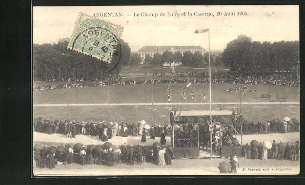 CPA Argentan, the Fairground and the Barracks 1905