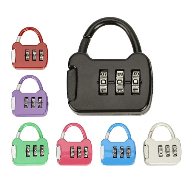 Zinc Alloy Combination Padlock Locker Anti-theft Locks Rustproof Colorful