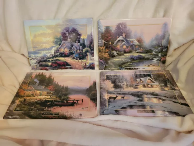 THOMAS KINKADE Collection SEASONS of REFLECTION (Set of 4) The Bradford Exchange