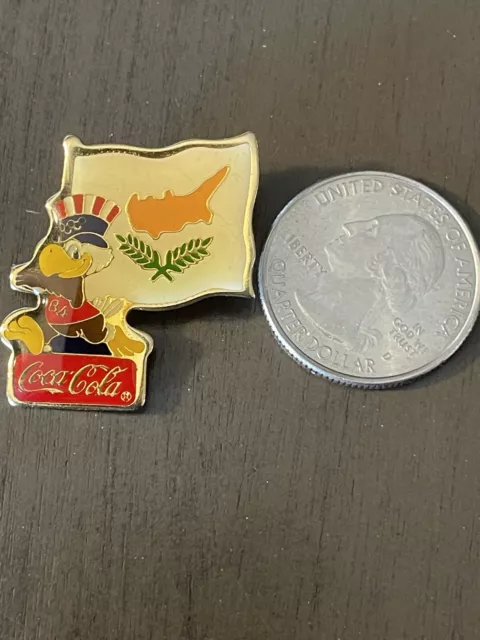 Coca Cola Pin “Cyprus” 1984 Olympics International Flag Pin Series Los 2