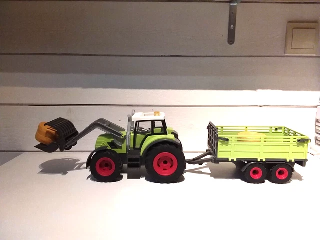Tracteur avec remorque sonore et lumineux Motor & Co Farm : King Jouet