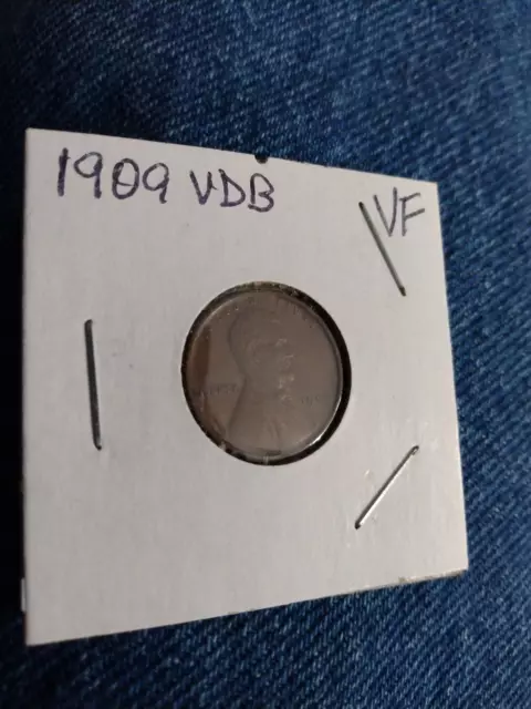 1909 VDB US Mint Lincoln Head Wheat Small Cent 1C 95% Copper