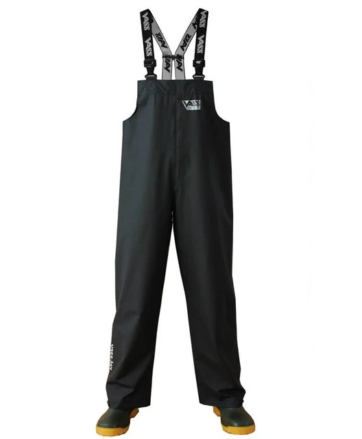 Vass Tex 175 Bib & Brace Black * Waterproof Lightweight * Fishing Clothing *