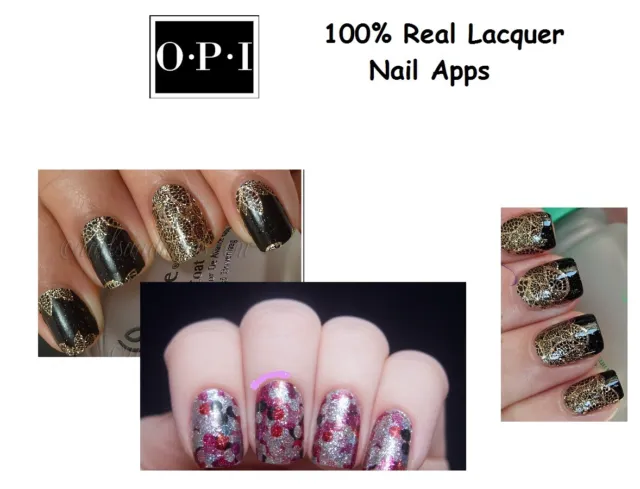 OPI Nail Apps -Pure Lacquer 16 x Pre Cut  Strips-Self Adhesive-Choose Design