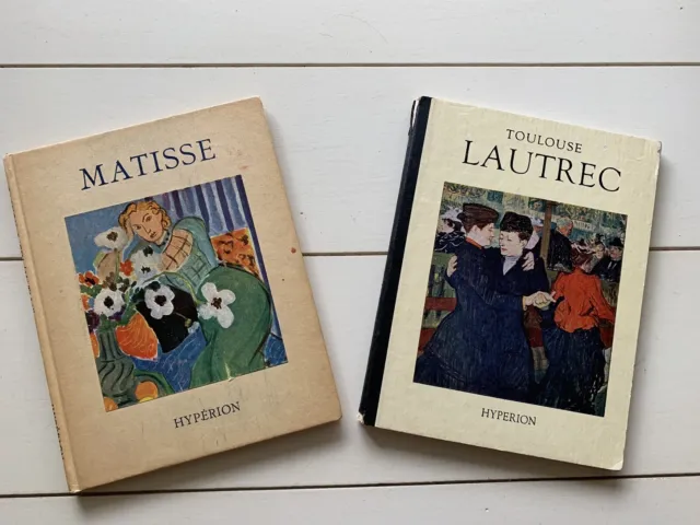 Lot of 2 VTG Hyperion Miniatures HB books Matisse by Diehl & Lautrec by Dumont