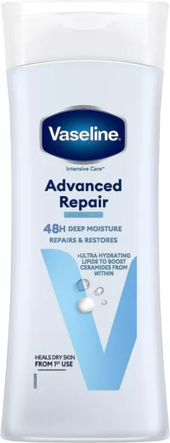 Vaseline Advanced Repair Body Lotion, Intensive Care 400ml To Heal Very Dry Skin