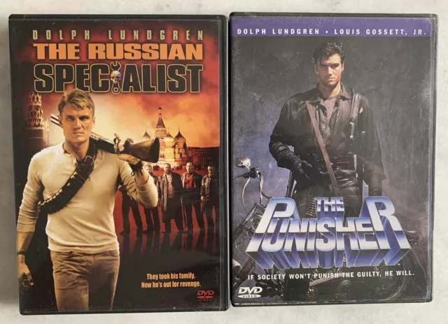 Dolph Lundgren DVD Lot: The Punisher (1989), The Russian Specialist (2005) OOP