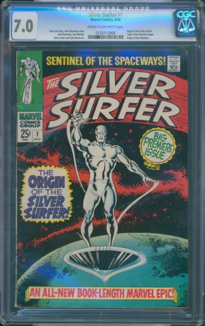 Silver Surfer #1 1968 CGC 7.0 COW Pages! Origin of the Silver Surfer Explained!