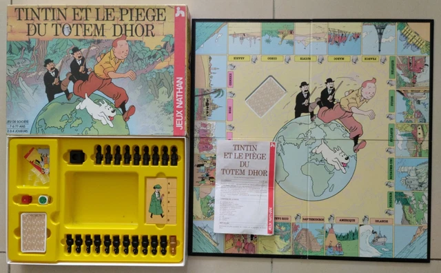 Jeu De Société Tintin – Le Piège Du Totem Dhor – Nathan 1992 – Complet