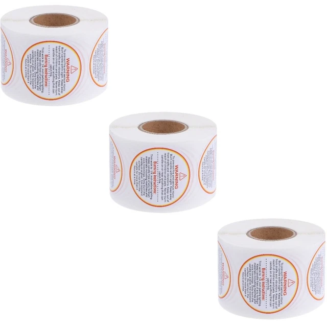 1500 Pcs Kerzen-Warnaufkleber Kerzenherstellungssets Kerze Runden
