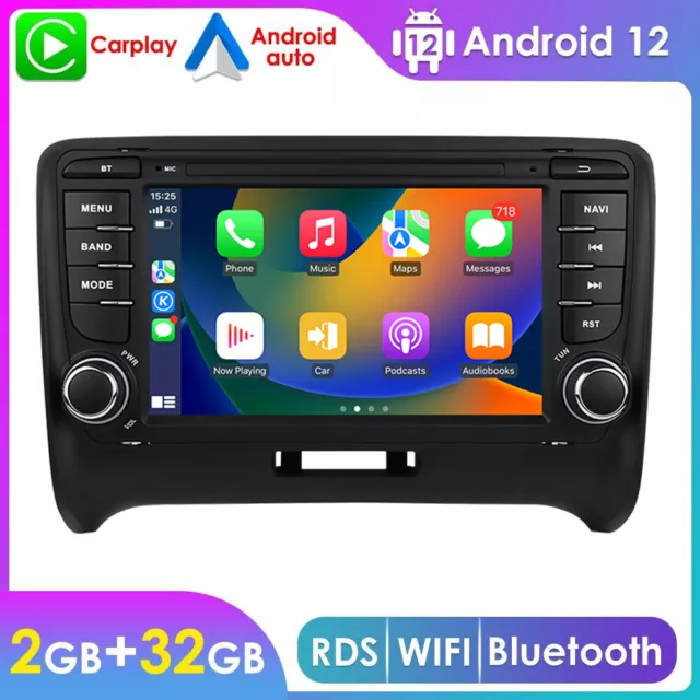 Für Audi TT MK2 8J 2006-2014 7" Android 12 Autoradio Carplay GPS Navi HD 2+32GB