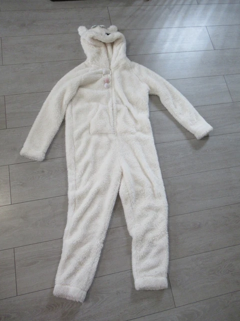 Pyjama 2 Pièces Etam Motif Chat Rayé Gris - Taille XS (ou 14 Ans) - Occasion Très Bon état