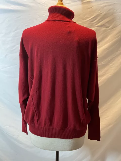 Nwt Women’s Autumn Cashmere Color Cabernet Turtleneck Sweater-Sz. Large- 2