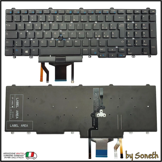 TASTIERA ITALIANA DELL LATITUDE E7240 RETROILLUMINATA TRACKPOINT EUR 59